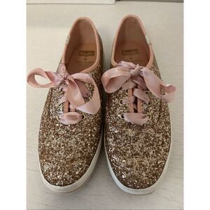 KATE SPADE Pink Sequin Keds Sneakers